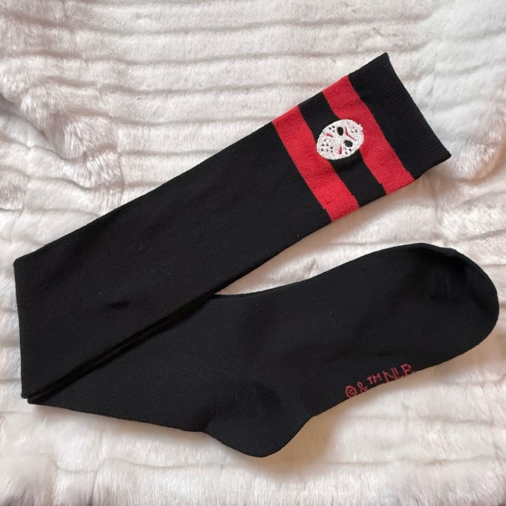 (NWOT) Friday the 13th Jason Voorhees Thigh High Socks 🔪🩸